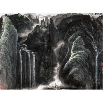 张凭国画山水山雨后字画之家