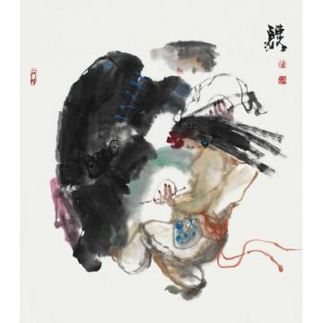 陈涤国画人物黑白相生字画之家