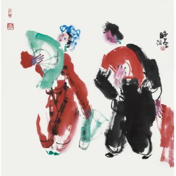 陈涤国画人物扭起来字画之家
