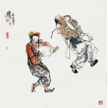 陈涤国画人物偕行字画之家