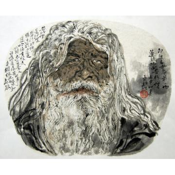 焦亚新国画人物苦行憎字画之家