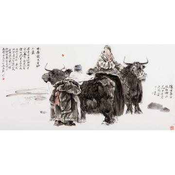焦亚新国画人物拉家常字画之家