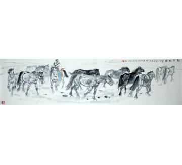 焦亚新国画人物高原牧场字画之家