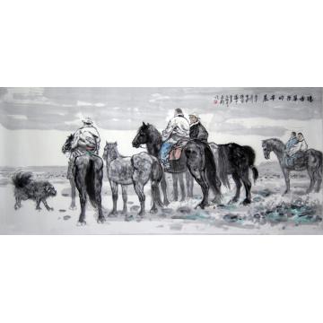 焦亚新玛曲草原的早晨字画之家