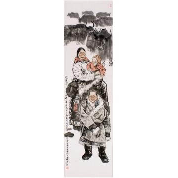 焦亚新国画人物草原风情字画之家