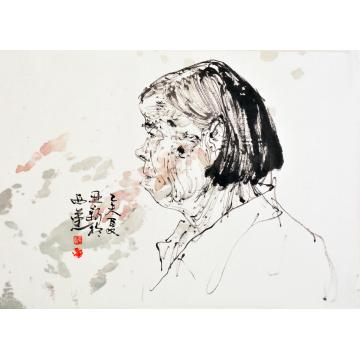 焦亚新国画人物水墨人物写生之五字画之家