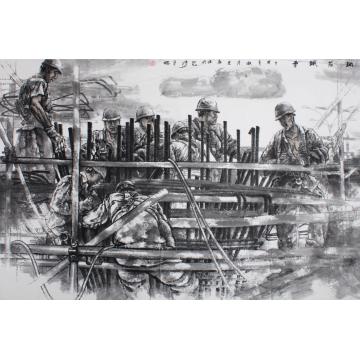 焦亚新国画人物钢筋铁骨字画之家