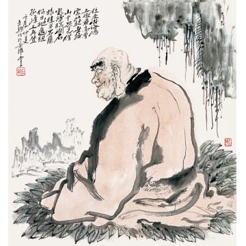 焦亚新国画人物乾坤容我静字画之家
