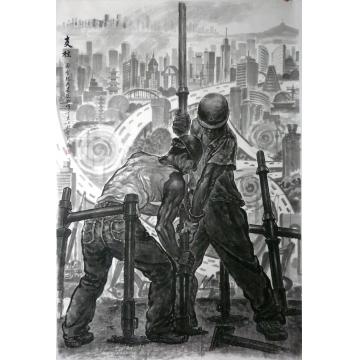 焦亚新国画人物支柱字画之家