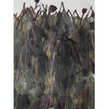 卢新华油画花鸟霜荷字画之家