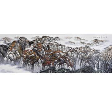 严家宽国画山水江山多娇字画之家