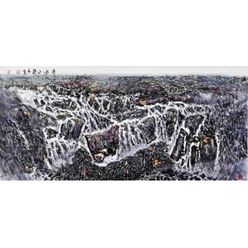 严家宽国画山水冬水字画之家