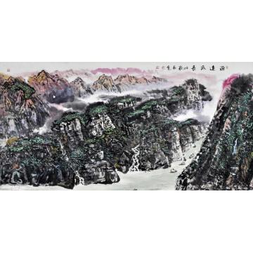 严家宽国画山水源远流长字画之家