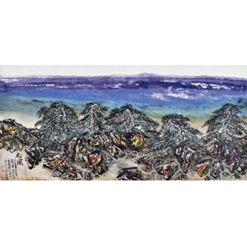 严家宽国画山水松风字画之家