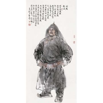 周荣生国画人物成陵卫士字画之家