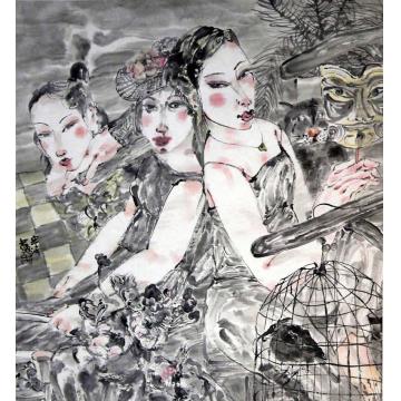 毛宗泽国画人物花样年华字画之家