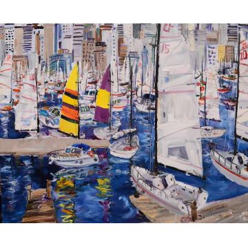 鹿飞缤纷海港字画之家