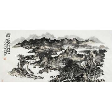方辉国画山水轻烟踏歌图字画之家