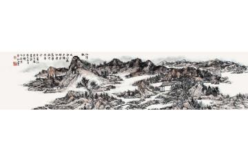 方辉国画山水江清秋水净字画之家