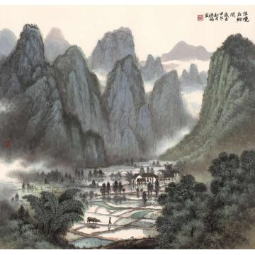 李德福国画山水佳境在乡间字画之家