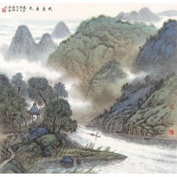 李德福国画山水武夷春色字画之家