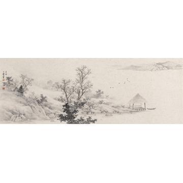 任大庆国画山水主雅客来勤字画之家