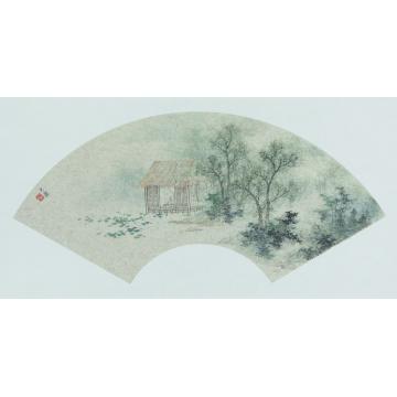 任大庆国画山水微雨对初荷字画之家