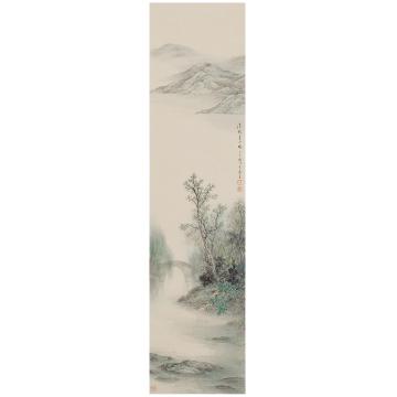 任大庆国画山水江南四季1－溪桥春日暖字画之家
