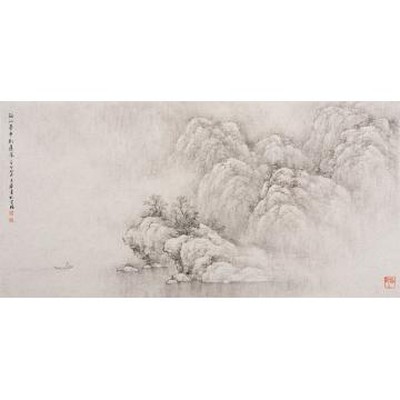 任大庆国画山水疑似梦中到蓬莱字画之家