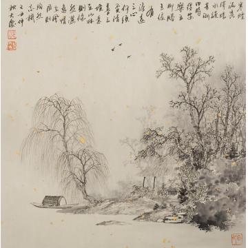 任大庆国画山水秀泽寒烟字画之家