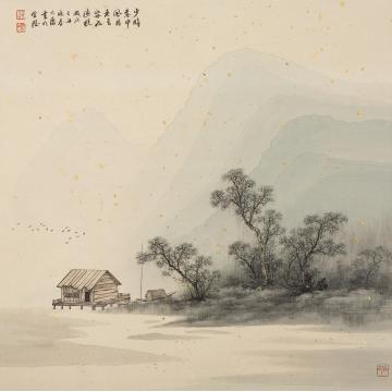 任大庆国画山水乐在渔樵字画之家