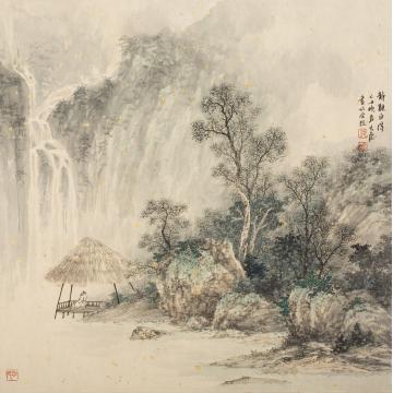 任大庆国画山水静观自得字画之家
