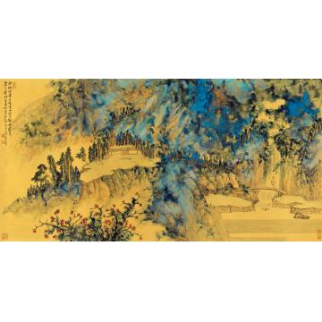 陈强国画山水江枫秋爽图字画之家