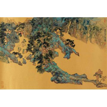 陈强国画山水林壑饶秋气字画之家