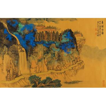 陈强国画山水青城山图字画之家