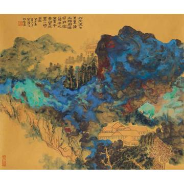 陈强国画山水万壑深隐聚仙楼字画之家