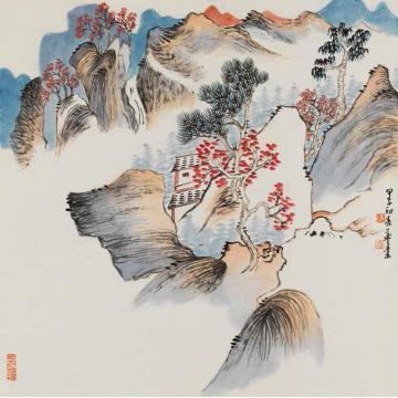 陈强国画山水山色意更幽字画之家