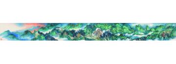 陈强国画山水首夏犹清和28×272 cm2015年字画之家