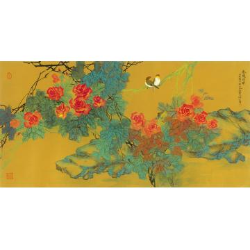 何百明国画花鸟春暖花开字画之家