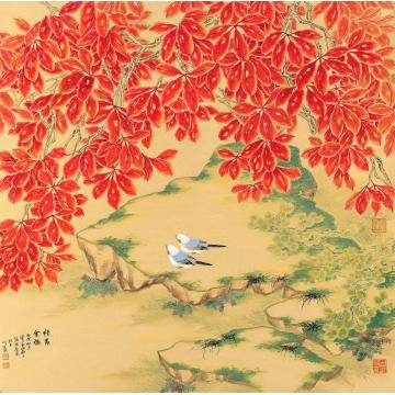 何百明国画花鸟情系金秋字画之家