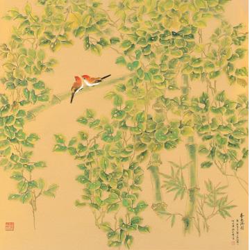 何百明国画花鸟春色满园字画之家