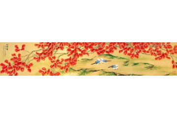 何百明国画花鸟金秋时节字画之家