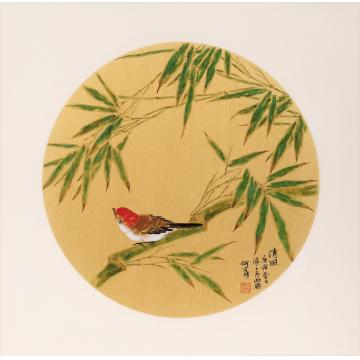 何百明国画花鸟清风二字画之家