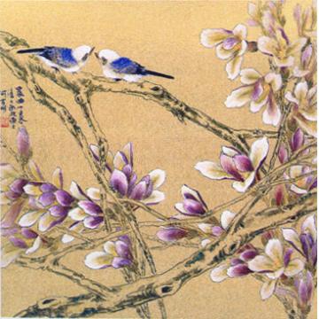 何百明国画花鸟晨曲字画之家