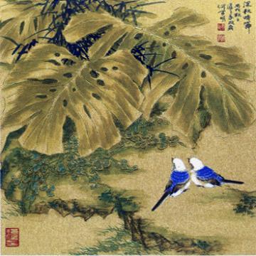何百明国画花鸟深秋时节字画之家