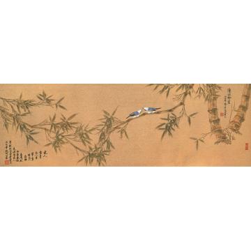 何百明国画花鸟清风修篁 Light Wind and Graceful Bamboos字画之家
