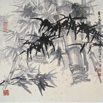 何百明国画花鸟墨竹图 Ink Bamboo字画之家