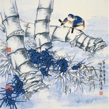 何百明国画花鸟根深叶茂 Deep-Rooted Trees with Profuse Leaves字画之家