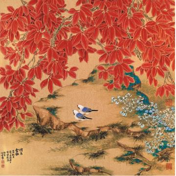 何百明国画花鸟情系金秋 Attachment to Golden Autumn字画之家