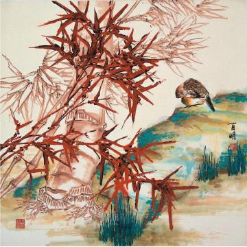 何百明国画花鸟茂盛图 Flourishing and Luxuriant字画之家